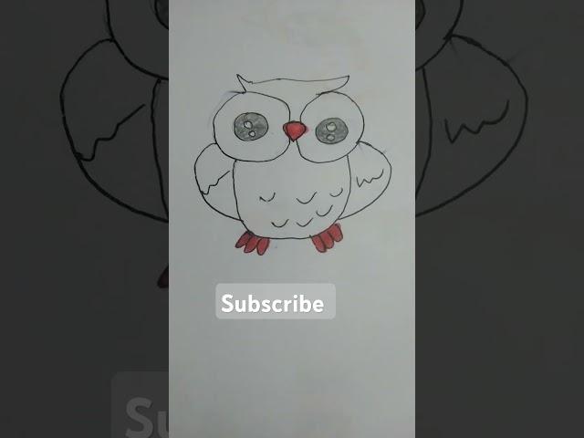 easy owl  drawing #shorts #subscribe #killu art and craft