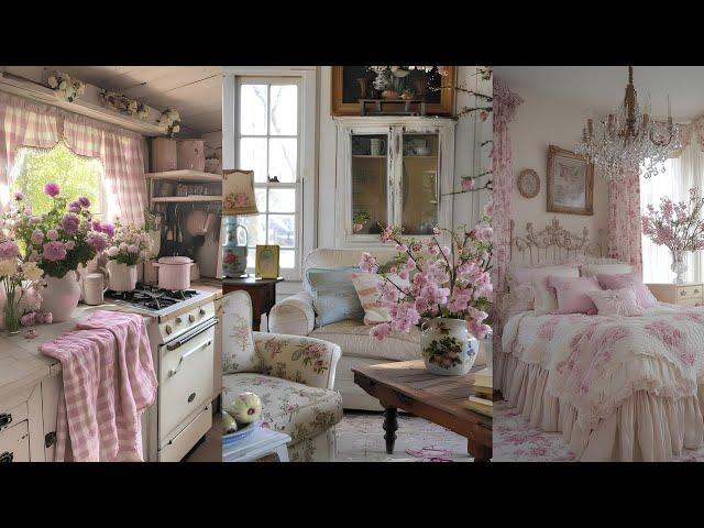 PASTEL PINK, IVORY WHITE ACCENTS COTTAGE DECOR: Unlocking Artistry & Charm of Vintage Textures