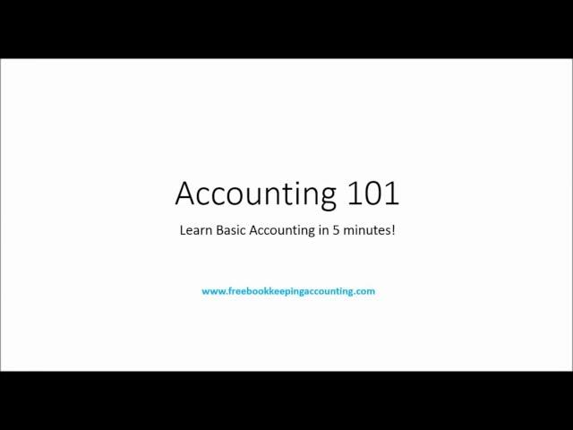 Accounting 101: Learn Basic Accounting in 7 Minutes!