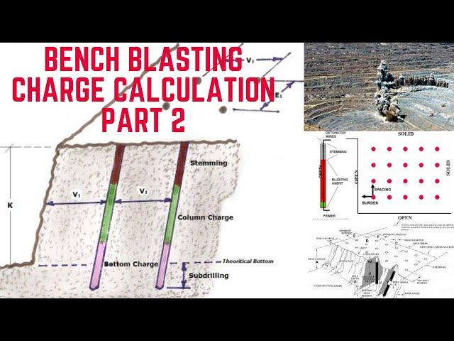 Lecture | Bench Blasting and Charge Calculation Part 2 | Explosive Engineering