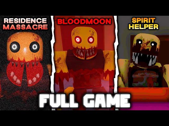 Residence Massacre + Bloodmoon + Spirit Helper - (Full Walkthrough) - Roblox