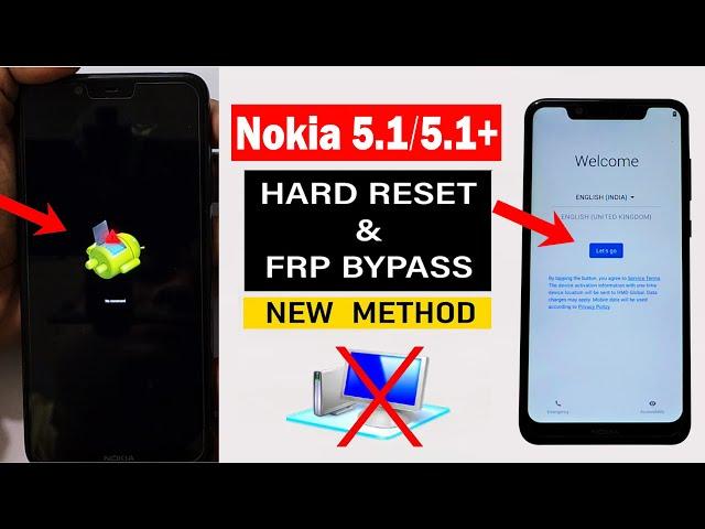 Nokia 5.1/5.1 Plus : Hard Reset/FRP Bypass  - Without Computer (NEW METHOD)