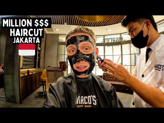 $100 Luxury Haircut JAKARTA  Ultimate Indonesian Makeover (asmr)