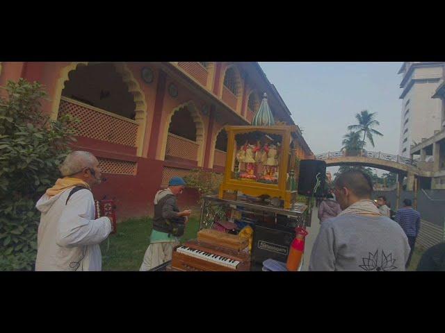 My first Harinama in Mayapur, Shakti Tattva das Tejaswini devi dasi