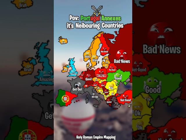 Pov: Portugal Annexes it's Neibouring Countries #europe #mapping #geography #countries #shorts