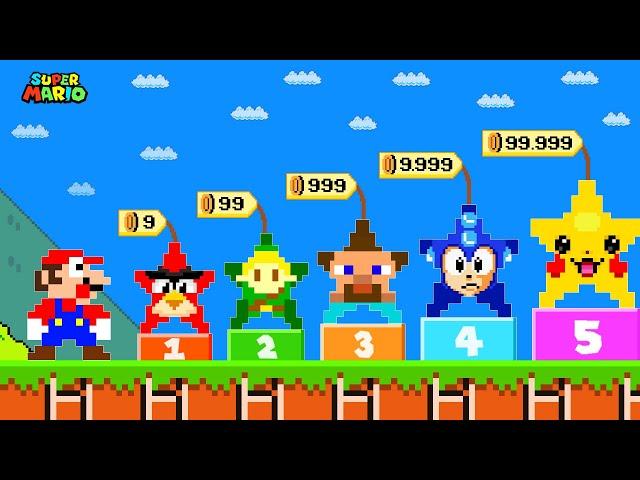 Super Mario Bros. But Mario Can Buy More Custom Star Characters in All Games