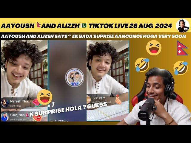 BIGG SURPRISE NEWS !! AAYOUSH AND ALIZEH SAYS "AAP SABKE LIYE SURPISE HAI "|28 AUG |Reaction Video