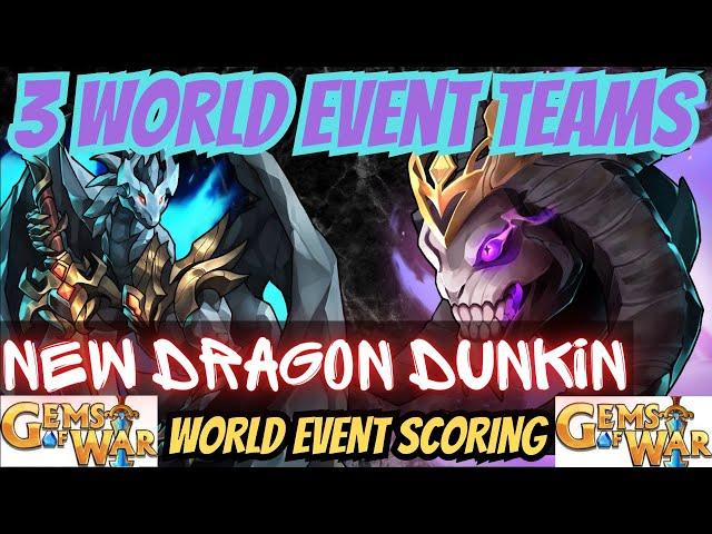 Gems of War World Event Teams A Dragons Secret | World event scoring PLUS 3 Teams Hi/MID/LOW NEW