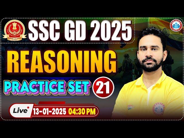 SSC GD 2025 | SSC GD Reasoning Practice Set 21 | Reasoning for SSC GD by Rahul Sir