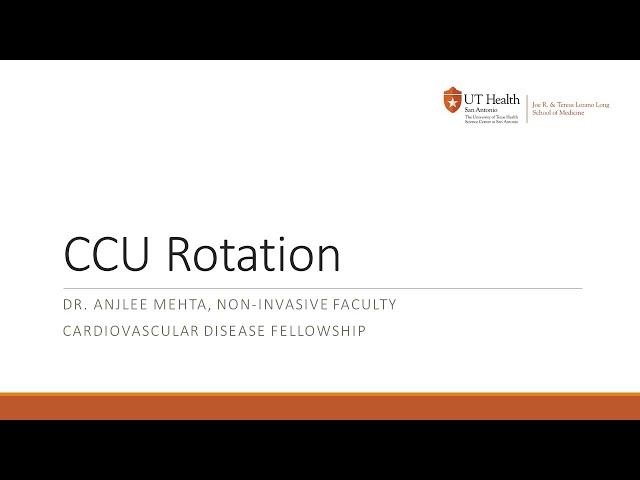 Dr. Anjlee Mehta, Coronary Care Unit Rotation