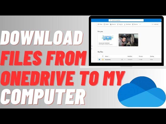 How to Download Files From OneDrive to Computer | Save Files To Desktop