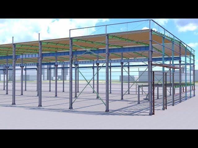 Steel structure installation guidance with 3D animation by CANGLONG Group