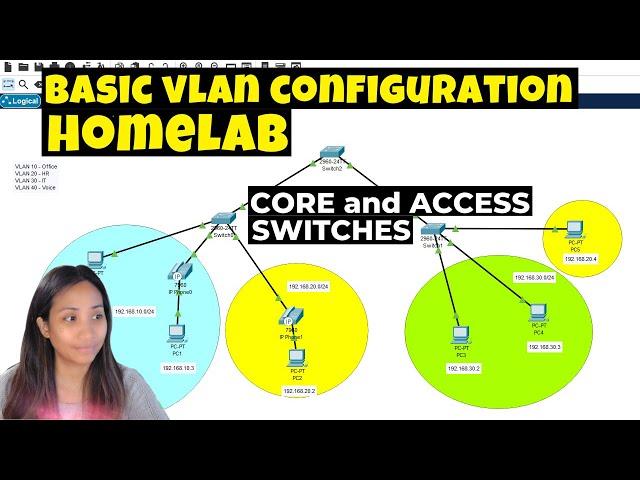 Basic VLAN Configuration Homelab | Core and Access Switches| Voice VLANs (Ep 3)