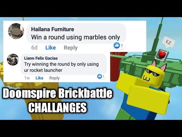 Doing Doomspire Brickbattle Challanges Pt.1 (Facebook Challanges)