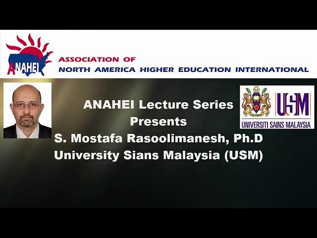 ANAHEI Lecture Series  Dr  Mostafa Rasoolimanesh  WarpPLS