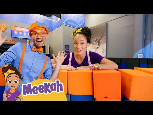 Learning To Flip at Skyzone | Blippi and Meekah Best Friend Adventures | Educational Videos for Kids