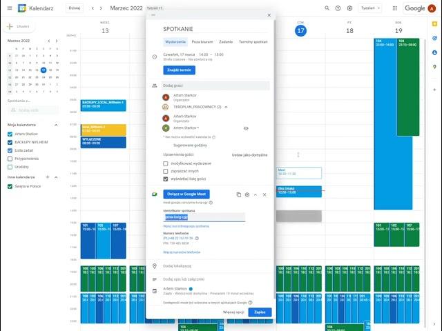 Google   Organizacja Spotkan Google Meet