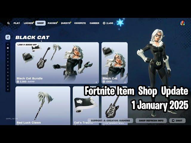  Fortnite Item Shop Update: January 1, 2025 (31 December 2024 for USA)! Black Cat & Cutiepie 