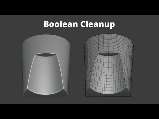 Blender Boolean Cleanup: Topology Study #1