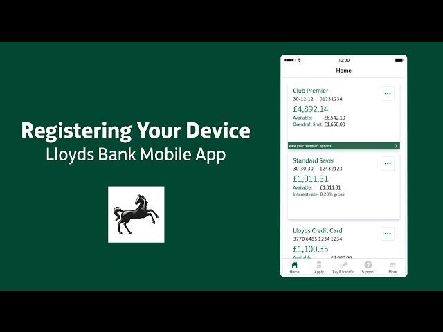 Lloyds Bank Mobile Banking app device registration guide