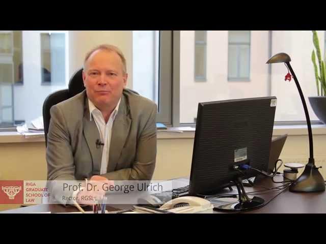 Rector of RGSL Dr. George Ulrich - Advanced Programme in Law and Economics (1)