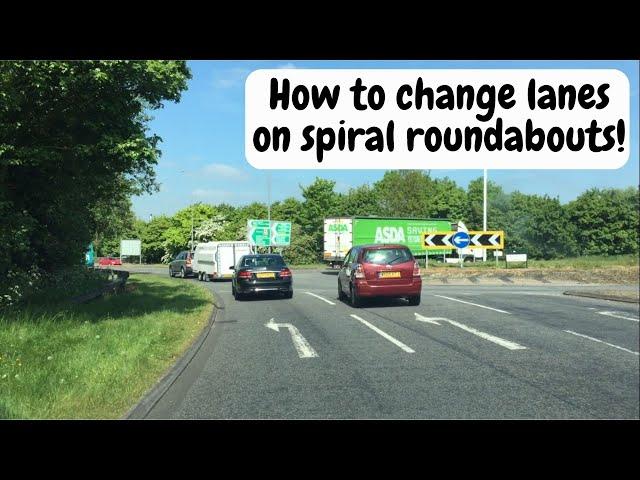 Watch this on Spiral roundabouts.  Understanding and changing lanes | multi lanes