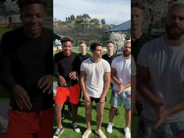 Kingcarlx Attempts To Do TikTok Trend With Twins From Russia #shorts
