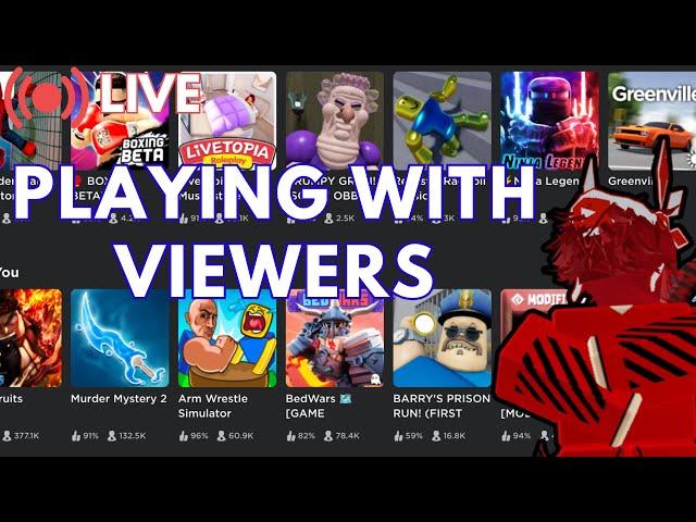 Playing Roblox Games With Viewers! 