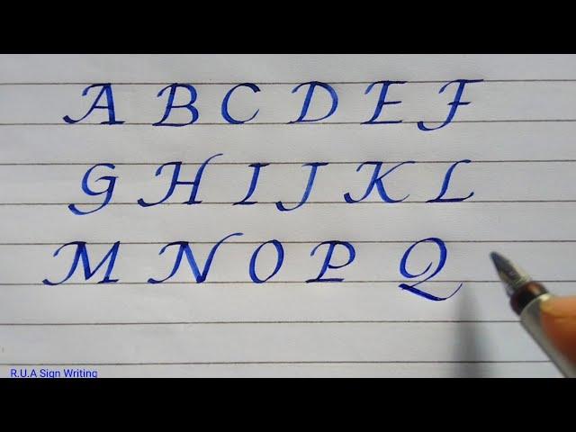 Lucida Calligraphy AtoZ | Italic Calligraphy | R.U.A Sign Writing