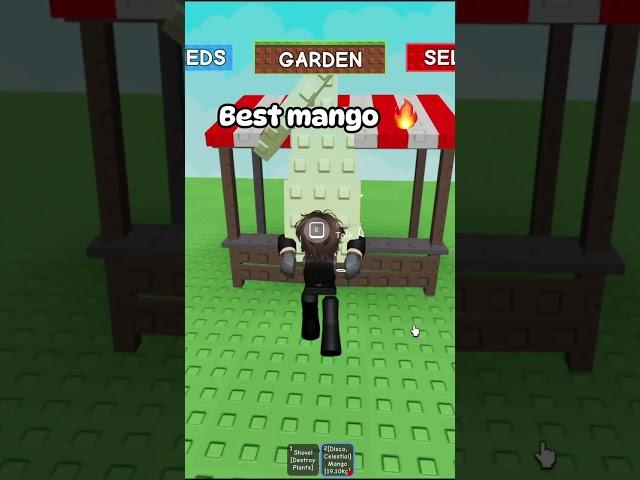 Mejor mango en grow a garden? tiene la mutación celestial y disco #feedshorts #roblox #garden