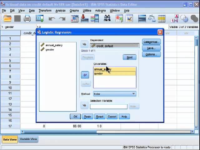 Logistic Regression - SPSS (part 1)
