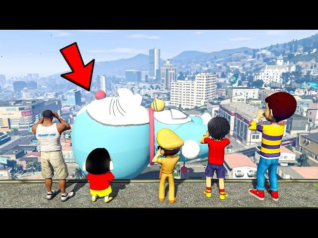 LITTLE SINGHAM WITH SHIVA SHINCHAN FOUND BIGGEST EVER DORAEMON IN GTA 5