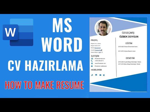 ms Word [CV] Resume Preparation. How to Prepare a [CV] Resume with Photo