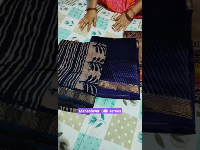 Maheshwari Silk sarees ।। New collection ।। Hand block print ।। Free shipping by Silk sarees