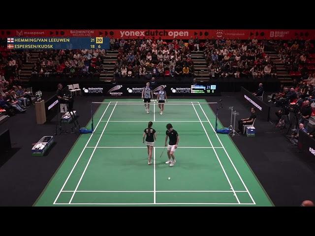 Match point - Hemming / Van Leeuwen vs Espersen / Kudsk - XD, Final - Dutch Open 2023