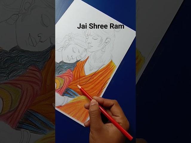 Jai Shree Ram. Pencil colour sketch. #art #artist #drawingtutorial #draw #ramayan #ram #rammandir