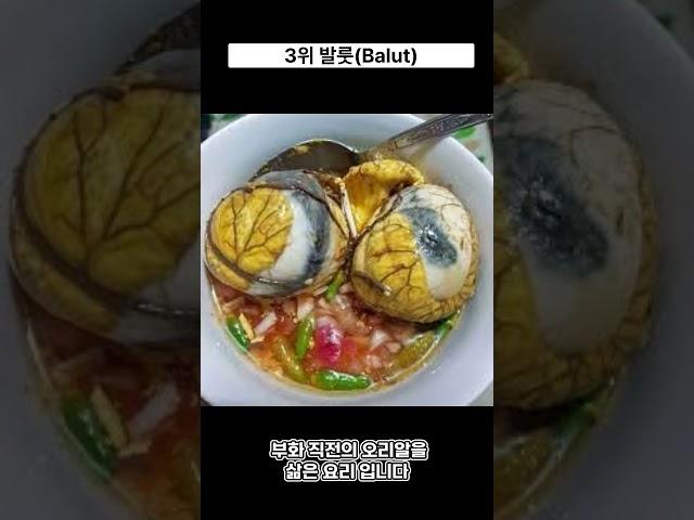세계적으로 유명한 엽기음식 top5