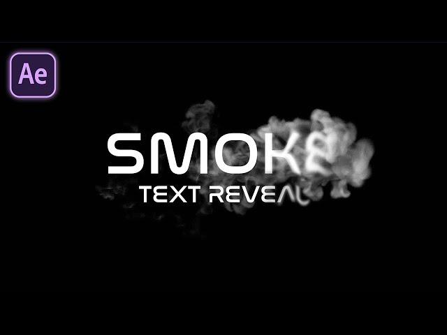 After Effects Tutorial: Smoke Text Reveal in After Effects | No Plugin Required