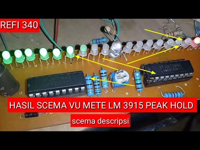 vu meter 20 led lm3915 peak hold dot bar