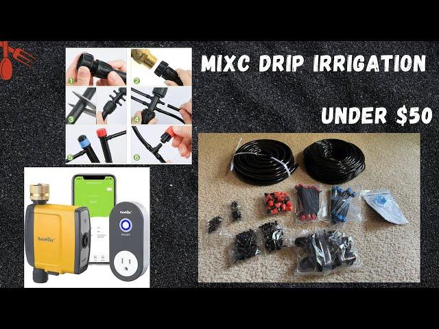 MIXC 226FT Greenhouse Micro Drip Irrigation Kit and Rainpoint Wife Water Timer Complete Installation