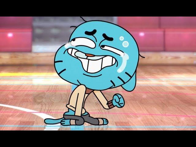 gumball gets kicked in the nuts