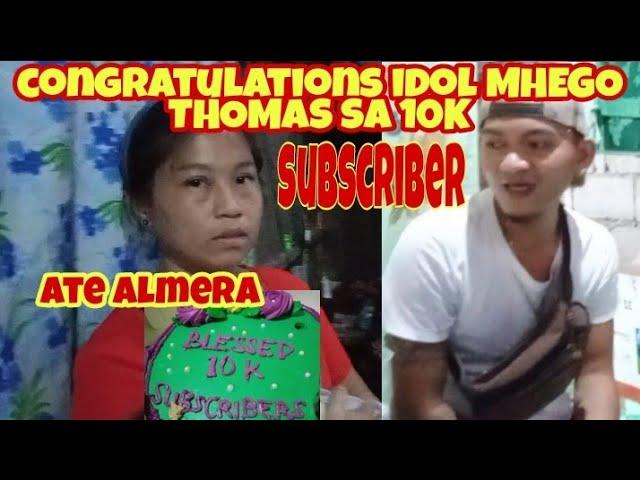 #jojoalvasan    congratulations idol MHEGO THOMAS SA 10K subscriber at ate almera