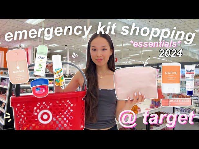 what's in my EMERGENCY KIT!! *target shopping* back to school essentials 2024!!!