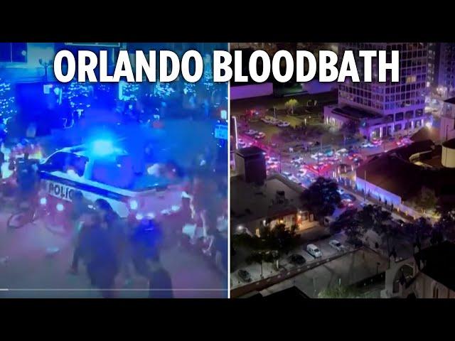 Teen, 17, ‘opens fire on Halloween crowd in Orlando killing two and injuring at least six’