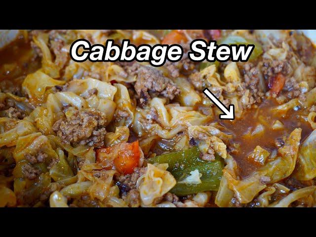 One of My Favorite Meals Reinvented! Smothered Cabbage & Ground Beef Recipe