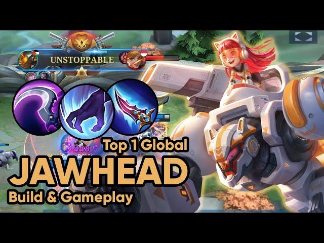 UNSTOPPABLE KILLING MACHINE !! | Top 1 Global Jawhead Gameplay | New Emblem & Build | MLBB