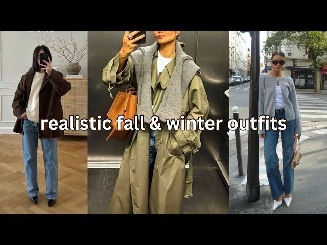 recreating pinterest outfits 🫒 realistic fall + winter inspo