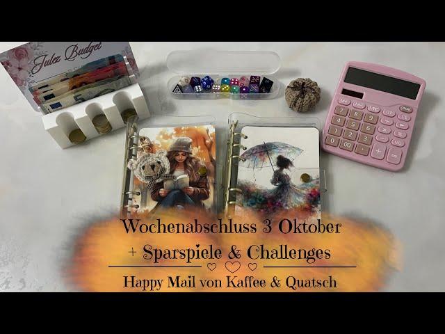 Wochenabschluss 3 Oktober | Sparspiele & Challenges | Happy Mail von @KaffeeQuatsch-hr8qc 