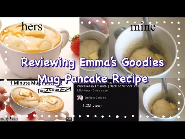 Testing + Reviewing Emma/s Goodies Mug Pancake Recipe *bake w/ me*