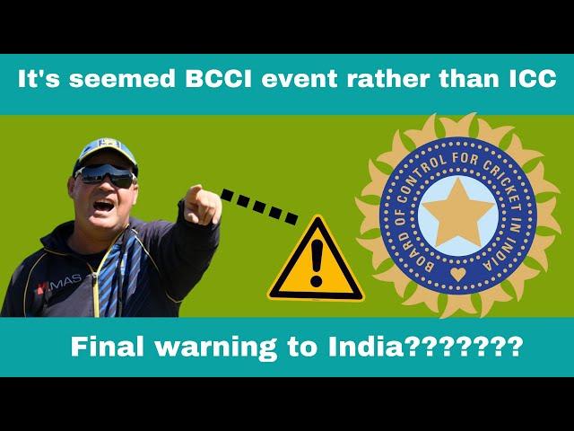 It's seemed BCCI event rather than ICC Cricket World cup|Mickey Arthur's gave warning to India.